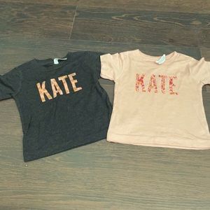 “Kate” Shirts. Size 12-18 months.